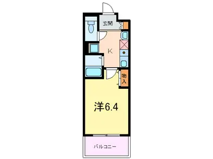 サンコーウィズダムスクウェア(1K/10階)の間取り写真