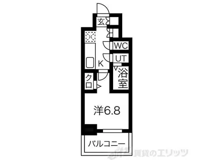 ES-GRANDE MINAMIMORIMACHI(1K/6階)の間取り写真
