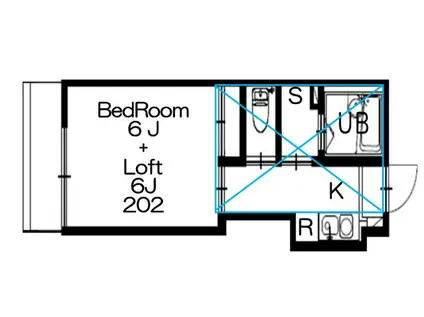 ティーケー大泉学園(1K/2階)の間取り写真
