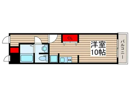 LE・ZINDE(ワンルーム/4階)の間取り写真