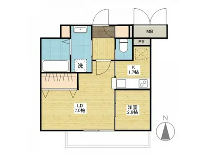 月光鎮守府(1LDK/12階)の間取り写真