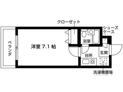 エステート朱雀(1K/5階)の間取り写真