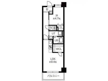 キャッスル常滑(1LDK/5階)の間取り写真