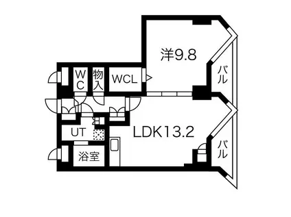 宮ヶ丘レジデンス神宮前(1LDK/6階)の間取り写真