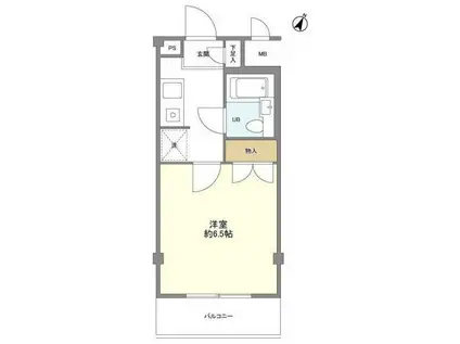 アービス白山(1K/3階)の間取り写真