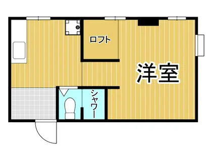 リヨンドハイツ(ワンルーム/4階)の間取り写真