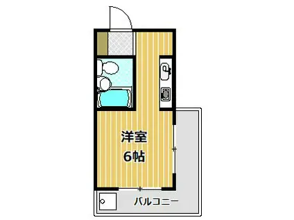 ロイヤルハイツ北野田(ワンルーム/4階)の間取り写真