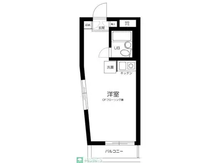パレドール中野第2(ワンルーム/4階)の間取り写真