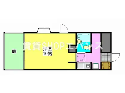 ライオンズマンション津田沼第5(1K/1階)の間取り写真