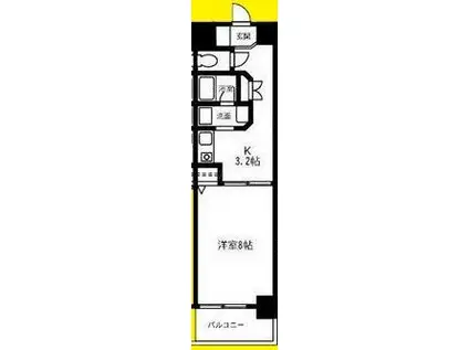アクエリアリゾート(1K/3階)の間取り写真