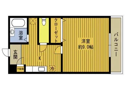 ベネフィックハイツETO(1K/3階)の間取り写真