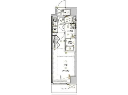ユリカロゼ五反野III(1K/5階)の間取り写真