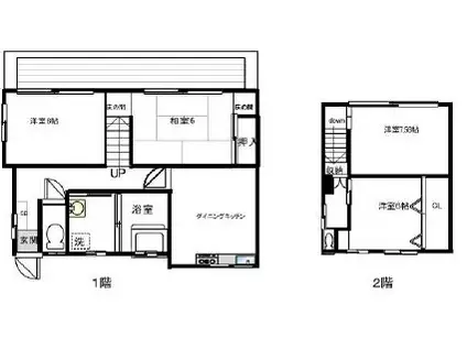 レシア星が丘(4DK/1階)の間取り写真