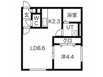 CITY RESIDENCE環状通東(1LDK/3階)の間取り写真