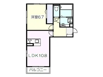 クリサンテーモ(1LDK/2階)の間取り写真