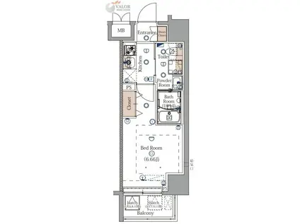 FUTABAプロジェクト(1K/3階)の間取り写真