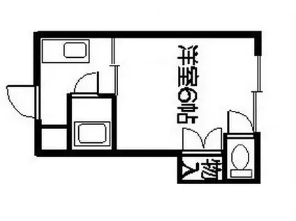 サンコート坂之上B棟(1K/2階)の間取り写真