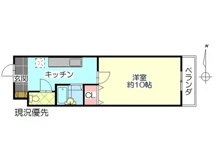 アーバン2000(1K/2階)の間取り写真