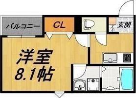 LE COCON 鳴海(1K/3階)の間取り写真