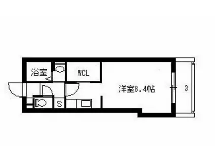 サンシャイン宇宿(ワンルーム/4階)の間取り写真