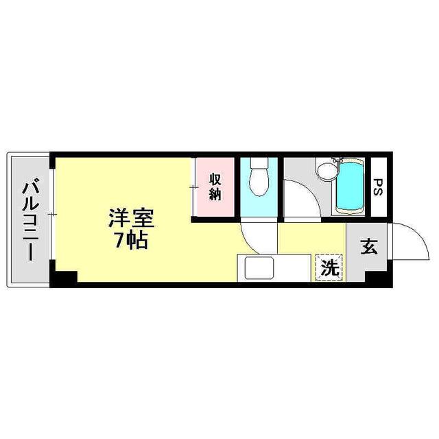 ミタニマンション(ワンルーム/4階)の間取り写真