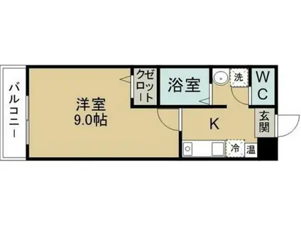 全健ハイム小松島(1K/2階)の間取り写真