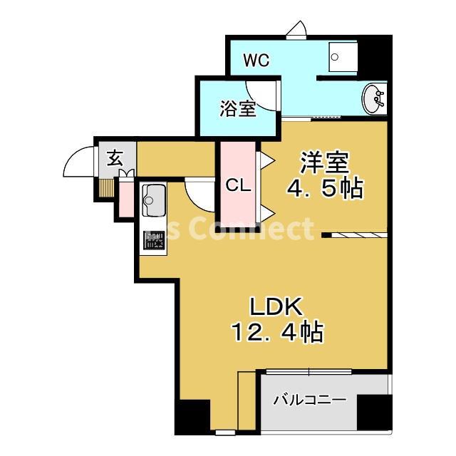レムナント晩翠(1LDK/2階)の間取り写真