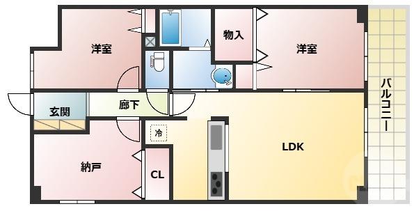 タイガーアネックス(3LDK/5階)の間取り写真