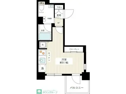 ラ・グラース押上II(ワンルーム/5階)の間取り写真