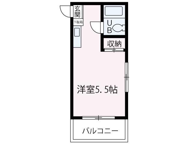モアメーム(ワンルーム/1階)の間取り写真