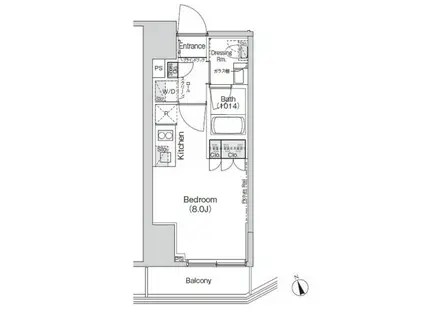 BELLE VUE 新橋(ワンルーム/4階)の間取り写真