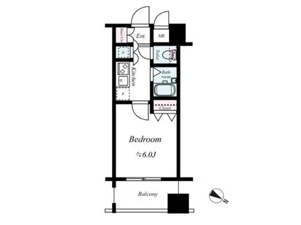 レジオス池袋イースト(1K/9階)の間取り写真