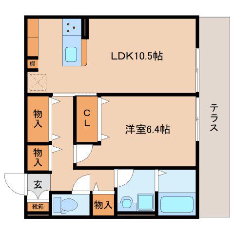 HEIMMAISON中田本町A(1LDK/1階)の間取り写真
