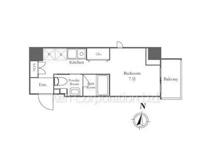KN RESIDENCE TSURUMI(ワンルーム/10階)の間取り写真