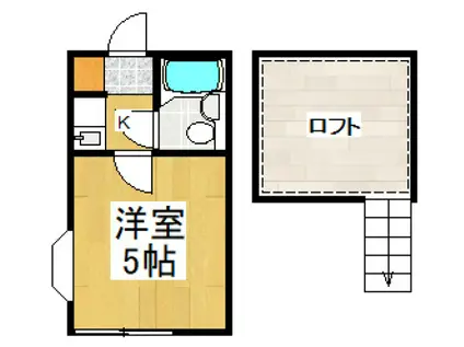 プラザドゥシュバリエ(1K/2階)の間取り写真