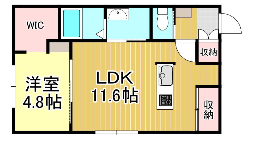 NORFINO AILES (1LDK/1階)の間取り写真