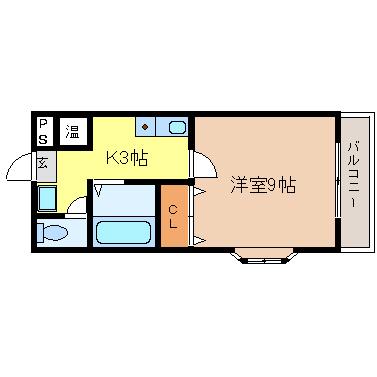 BLDクリエートI(1K/4階)の間取り写真