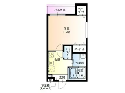 フジパレス高石駅北V番館(1K/2階)の間取り写真