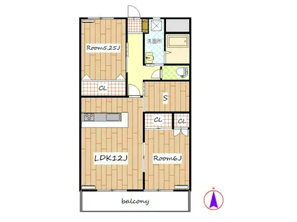 ライフォート(2SLDK/3階)の間取り写真