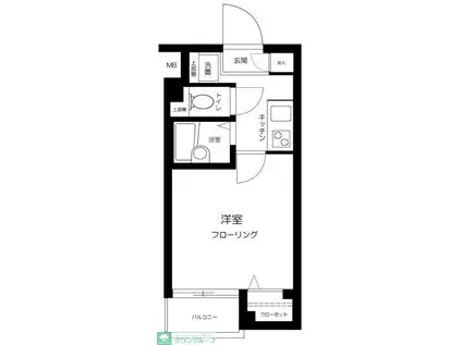 フェニックス新高円寺伍番館(1K/4階)の間取り写真