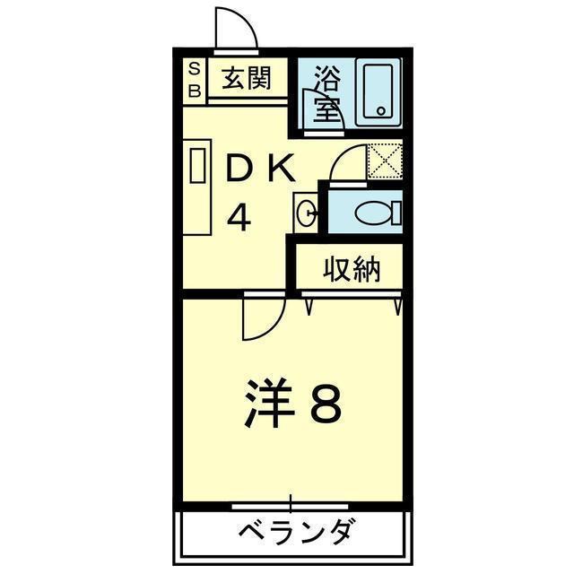 メゾンパルジュ(1K/1階)の間取り写真