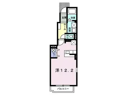パンセ清水沼(ワンルーム/1階)の間取り写真
