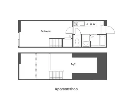 リッチスペース桜山B棟(1K/1階)の間取り写真