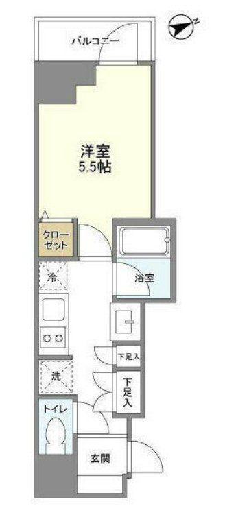 オルサス大井町(1K/7階)の間取り写真