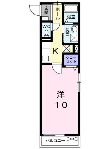 エムワン舞子(1K/1階)の間取り写真