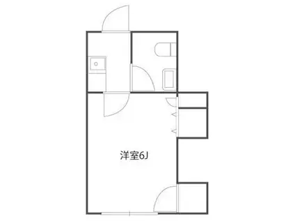 コーポワンサイドヒル(1K/1階)の間取り写真