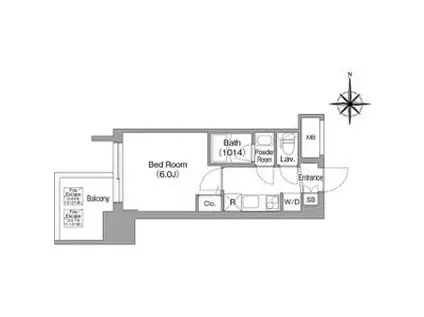 コンフォリア・リヴ大阪本町(1K/6階)の間取り写真