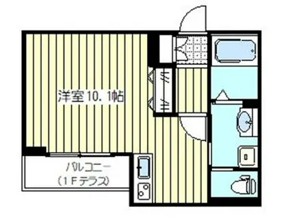 LES POISSON(ワンルーム/1階)の間取り写真