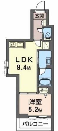 ピエレ垂水(1LDK/2階)の間取り写真