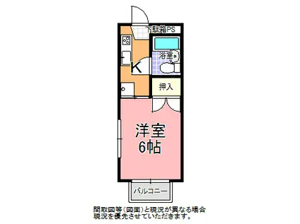 サマックス・シネラリアA棟(1K/1階)の間取り写真